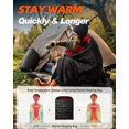 thumbnail image 5 of Double-Layer Flannel Sleeping Bag for Adults – XL Queen Size, 2-Person Rectangular All-Season Camping Bag with Zipper, 0 ° C Rated, Black and Red, 5 of 7