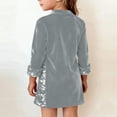 thumbnail image 6 of Tdoqot Girls Velvet Sequin Dress- Soft Long Sleeve Luxurious Turndown Collar Kids Party Mini Dresses Gray Size 7-8 Years, 6 of 6