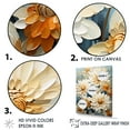 thumbnail image 3 of Designart "Blue Blooms Of Zinnias III" Zinnias Floater Framed Wall Art Living Room, 3 of 5