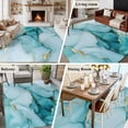 thumbnail image 5 of 5'x8' Area Rugs, Marble Teal Indoor Outdoor Area Rug for Living Room Bedroom, Golden Ink Painting Abstract Modern Washable Bathroom Rugs Kitchen Floor Carpet Mats Home Decor Aesthetic, 5 of 8