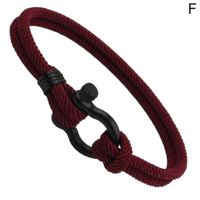 SharkTRUE Fermoir à Manille Réglable en Forme Plate en U pour Bracelet de Survie