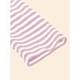 thumbnail image 2 of Striped backless slim long-sleeved top bodysuits, 2 of 3