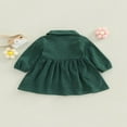thumbnail image 4 of Enfants Filles Robe en Velours Côtelé à Manches Longues Bouton-Down Solide Robe d'Automne, 4 of 7