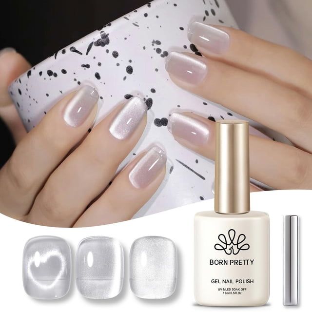 Esmalte en gel magnético Born Pretty Moonlight White 15 ml