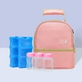 thumbnail image 4 of Fiudx Ofertas flash del día solo en línea Bolsa aislante Bolsa de leche Mochila para almacenamiento de leche Bolsa Bento Mochila para leche materna de doble capa Botella de leche Bolsa para mamá fres, 4 of 5