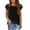 Black, variant on Girls T Shirts Ruffle Short Sleeve Round Neck Loose Blouse Summer Solid Color Casual Girl Tee Tops
