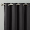 thumbnail image 2 of Quality Home Basic Thermal Blackout Curtains - Stainless Steel Nickel Grommet Top - Black (Set of 2 Panels), 2 of 3