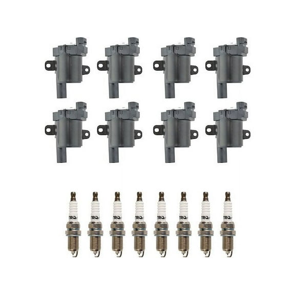 Ignition Coil and Spark Plug Kit 16 Piece - Compatible with 1999 - 2004 Chevy Silverado 2500 2000 2001 2002 2003