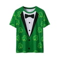 thumbnail image 7 of Ounisa Funny World Women's Holiday Tuxedo T-Shirts Graphic Short Sleeve Novelty Party Costume Top, 7 of 7
