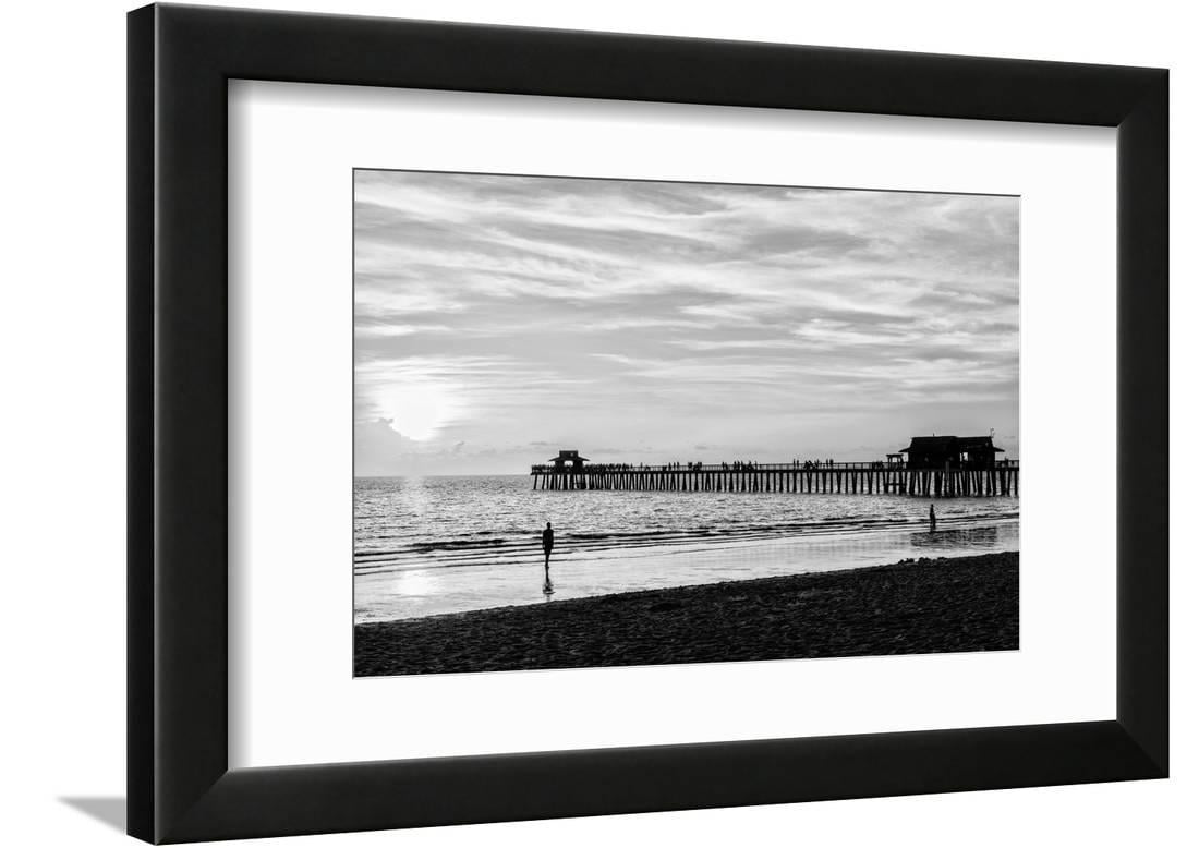 Black And White Beach Sunset Drawings