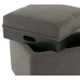 thumbnail image 6 of SAFAVIEH Harrison Single Tray Ottoman Charcoal, 6 of 6
