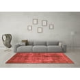 thumbnail image 3 of Ahgly Company Indoor Round Oriental Red Industrial Area Rugs, 6' Round, 3 of 4