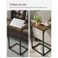 thumbnail image 5 of VASAGLE C-Shaped End Table Sofa Side Table Couch Table with Metal Frame for Living Room Bedroom, 5 of 10