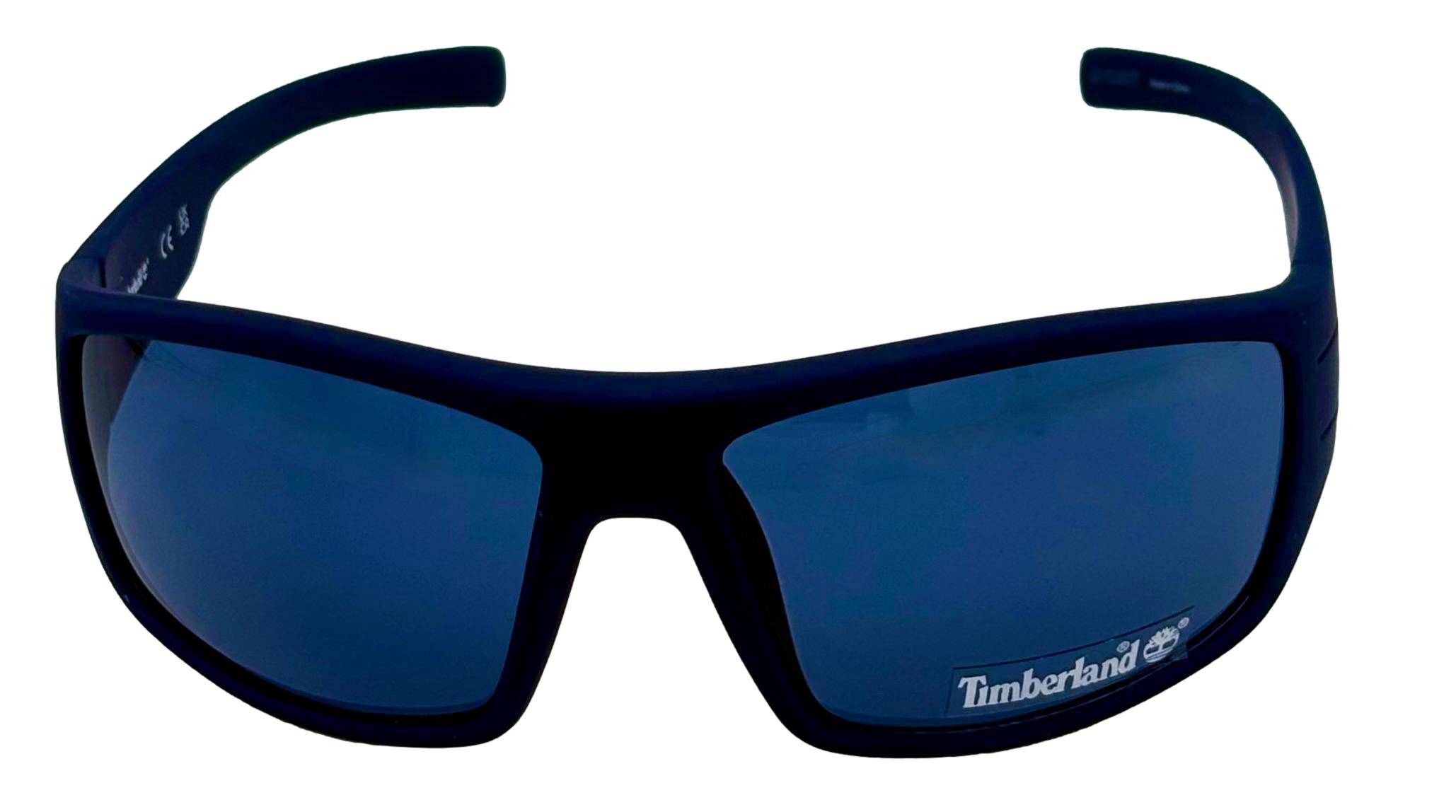 Timberland Navy Softtouch Mens Plastic Rectangle Sunglass, Blue Lens TB7234 92V