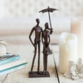 thumbnail image 2 of Danya B Loving Couple Under Umbrella Bronze Sculpture, 2 of 2