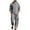 Gray, variant on Men's Cotton Linen Tracksuit 2 Piece Hooded Athletic Sweatsuit Long Sleeve Casual Sports Hoodie Pants Set Gray L