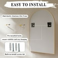 thumbnail image 2 of YVANLA 40"x30" Arched Bathroom Mirror Wall Mounted Mirror with Aluminum Alloy Frame, Gold, 2 of 8
