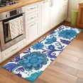 thumbnail image 2 of Blue Boho Floral 2'x6' Runner Rugs for Hallway Kitchen Bedside Non Slip Washable, Abstract Art Paisley Flower Entryway Rug Runners with Rubber Backing, Long Carpet Runner for Laundry Room, 2 of 8