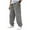 Gray, variant on Mens Corduroy Loose Fit Trousers Drawstring Waist Casual Straight Leg Pants with Patchwork Design for Everyday Wear White 3XL