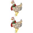 thumbnail image 1 of 2 Piezas de Pollo con Bufanda, Accesorio Decorativo de Navidad, Patio, Patio CUTICAT Figuras decorativas de patio, 1 of 7