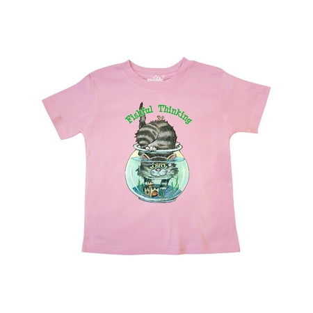 

Inktastic Fishful Thinking Cat in Fish Bowl Gift Toddler Boy Girl T-Shirt