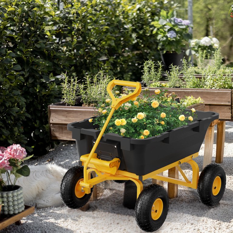 Zimtown, Garden Dump Cart, 770 lbs Capacity, All Terrain Steel