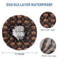thumbnail image 3 of Shower Caps,Halloween Pumpkin & Bones Pattern Waterproof Shower Cap for Women 4 Pieces,Double Reusable Hair Cover for Shower PEVA Elastic Stretch Hem, 3 of 7