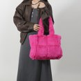 thumbnail image 3 of Bolso Mano Piel Sintética Color Sólido para Mujer, 3 of 9