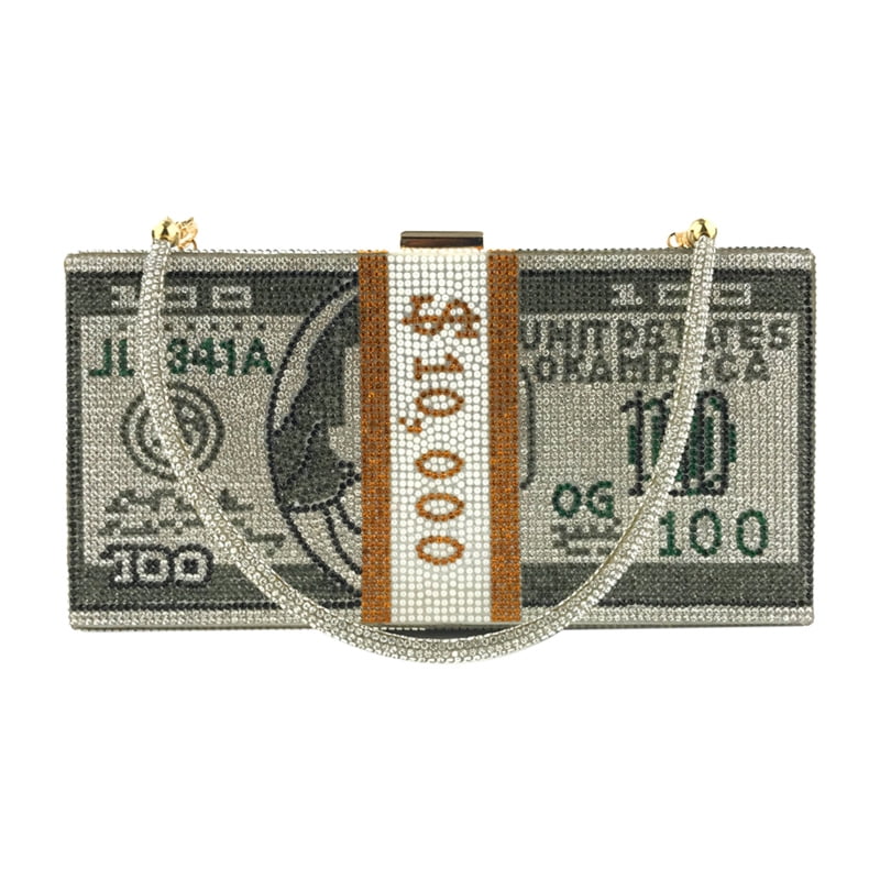 diamond money clutch