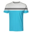 thumbnail image 4 of Sngxgn T Shirts for Men Summer Vintage Print Short-Sleeved Round Neck T-Shirt Top(Blue,XXXL), 4 of 7