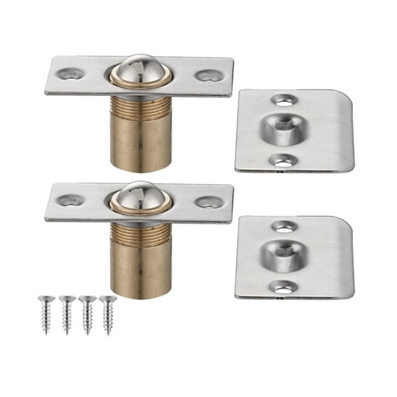 2 Pcs Silver Door Ball Catch Door Spring Ball Latches Doors Cabinet Furniture