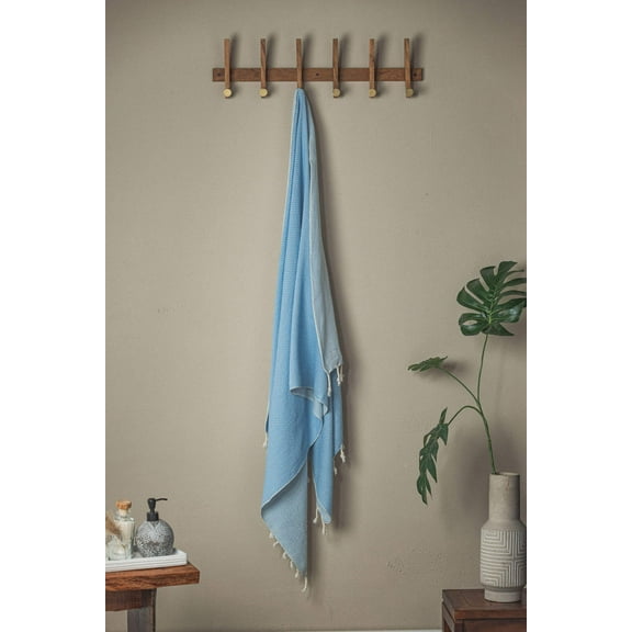 Waffle Weave Turkish Bath Towel Towel - Chambray "True" Blue