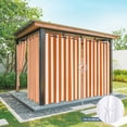 thumbnail image 6 of Burnt Orange Striped Outdoor Curtains for Patio Waterproof,Windproof Privacy Curtains with Weighted Bottom,Thanksgiving Orange White Stripes Outside Drapes for Picnic Garage Yard 54"x95" 2 Panel, 6 of 8
