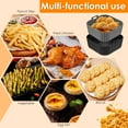 thumbnail image 6 of Grusce 4PCS Silicone Air Fryer Liners, 5-8QT 8.8inch Square Air Fryer Liners Reusable Basket, Air Fryer Accessories, 6 of 10
