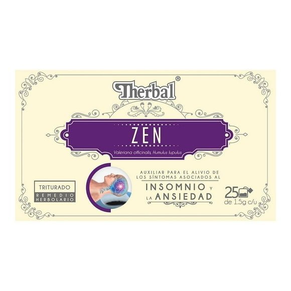 Remedio herbolario Therbal zen insomnio, ansiedad 25 sobres 1 g c/u