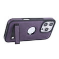 thumbnail image 4 of Dteck Slim PU Leather Case for iPhone 12 Pro Max, Shockproof Protective with Hidden Folding Kickstand Phone Cases with Built-in Invisible Stand Cover, Purple, 4 of 6