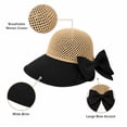 thumbnail image 3 of Women’s Wide Brim Straw Sun Hat, Floppy Beach Hat for Summer Travel, Vacation, Pool and Outdoor Wear, Black, TIKA, 3 of 7