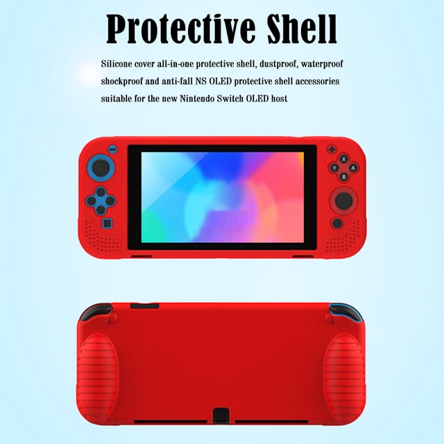 Funda protectora para consola de juegos para NS Lite, funda antiarañazos para Gamepad (rojo)