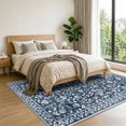 thumbnail image 2 of GLATTICE 6x9 Washable Area Rug for Living Room Non-Shedding Bedroom Rug Blue Rugs Non Slip Soft Thin Large Indoor Carpet for Dining Room Home Office, Navy and White, 2 of 6