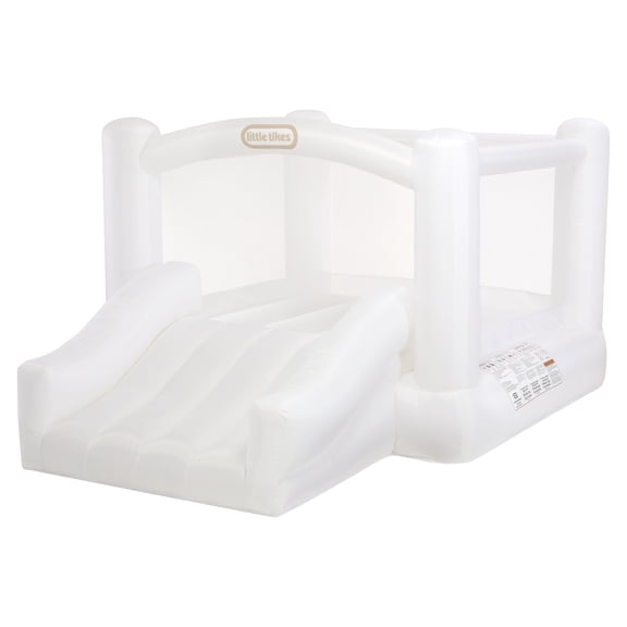 Little Tikes Jr. Jump 'n Slide Bouncer — White, Active Play, Outdoor Bouncer, Boys and Girls Ages 2-8 Years