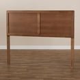 thumbnail image 6 of Baxton Studio Raya Mid-Century Modern Walnut Brown Finished Wood Full Size Headboard, 6 of 17