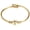 Gold B, variant on Stainless Steel Heart Initial Letter Open Cuff Charm Bracelets for Women Laser-Engraved Twisted Cable Adjustable Bangles Personalized Creative Custom Wrist Jewelry Silver Plated V