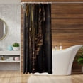 thumbnail image 4 of Black and Gold Shower Curtain Set Shabby Metal Abstract Shower Curtains Baroque Style Black Backdrop Bath Curtain Gothic Bathroom Curtain Fabric Waterproof with Hooks-72"W x 96"L (Pack of 1), 4 of 7