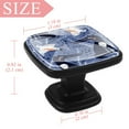 thumbnail image 3 of 4 Pcs Square Cabinet Handle Cupboard Knob Drawer Pulls Handle Fox Drawer Knobs with Screws Furniture Decoration, 3 of 5
