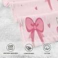 thumbnail image 4 of 2 Pcs Absorbent Face Towel Bath Hand Towels Soft Breathable Cotton Towel Set for Bathroom Kitchen Hotel Spa Decor Bows and Hearts Pattern, 4 of 8