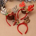 thumbnail image 2 of Bearachild Diademas navideñas para fiesta, regalo para niños, accesorios para el cabello para Festival, adornos de cuernos brillantes, diadema de alce, Kits de decoración para fiestas Rojo Bearachild HA069516-01, 2 of 6