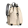 thumbnail image 3 of Almencla Drawstring Backpack Badminton Backpack Daypack Professional Tennis Racket Bag Racquet Carrying Bag for Pickleball Gym Fitness Beige, 3 of 6