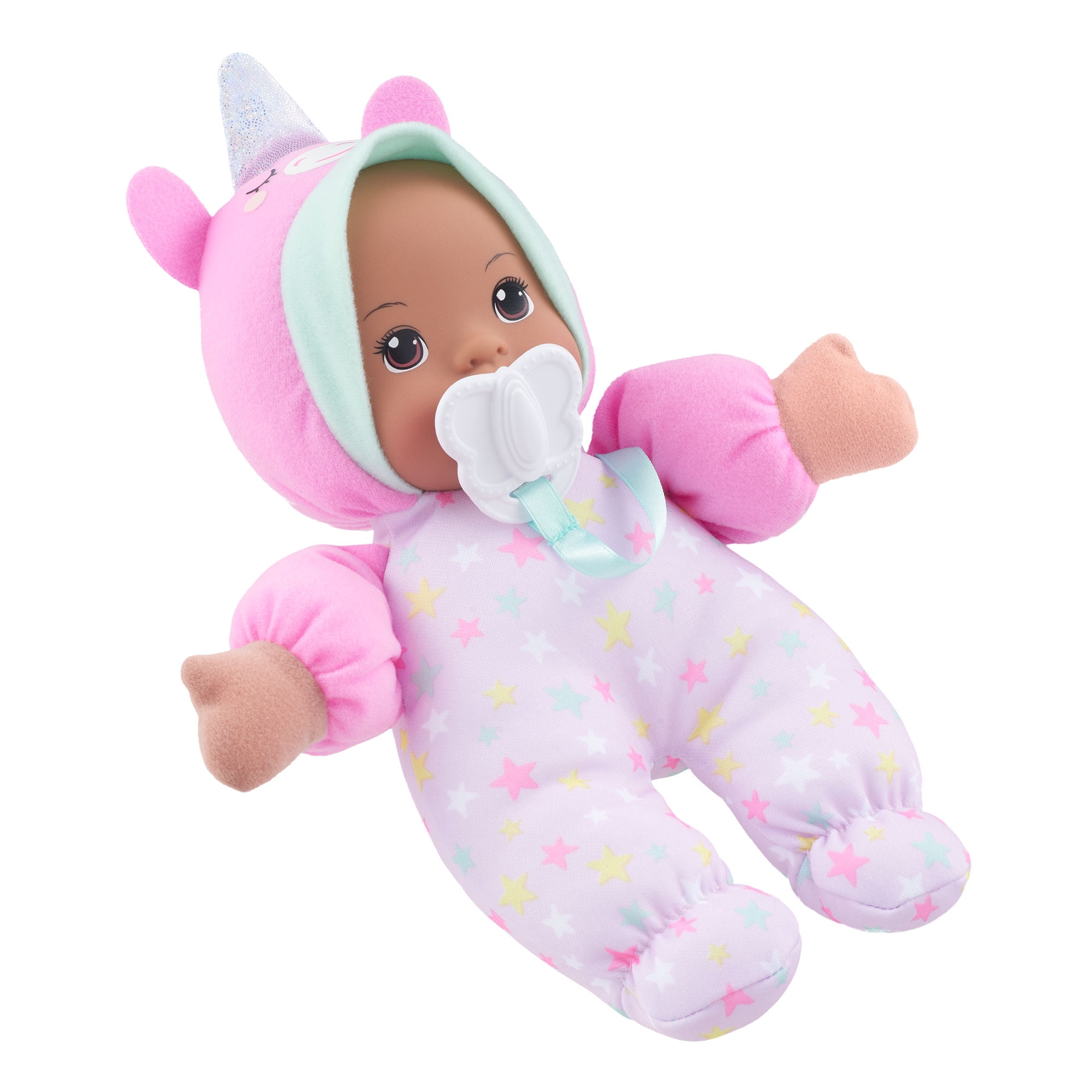 My Sweet Love 10-Inch Soft Baby Doll with Pacifier & Unicorn Outfit, Dark Skin Tone