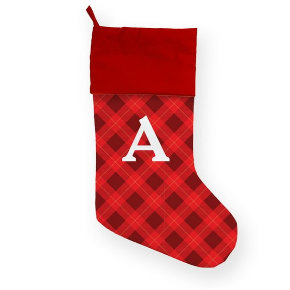 Personalized Christmas Stocking with Initial – Custom Holiday Stocking for Family, Kids, Pets & Couples – Embroidered Name Stocking, Christmas Mantle Decor