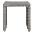 thumbnail image 3 of Modway Aura 3 Piece Outdoor Patio Wicker Rattan Set in Gray Gray, 3 of 9